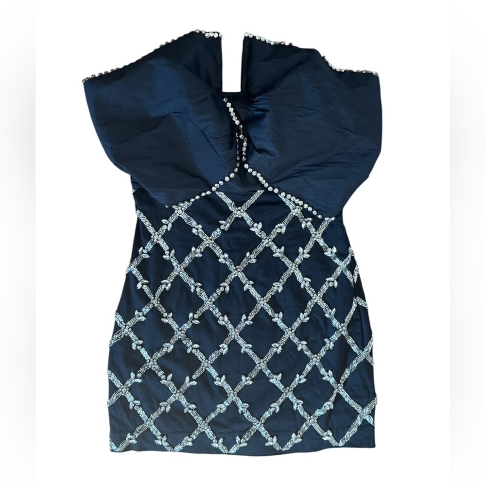 NWT Maeve Strapless Bow Sequin Mini Dress - Picture 2 of 14